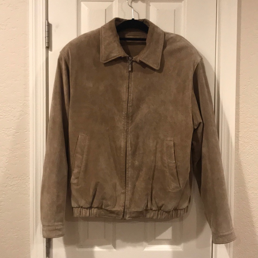 Tan leather jacket